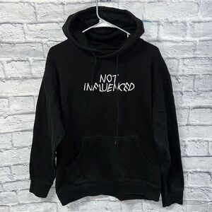 SCW Not Influenced Black Hoodie size Medium